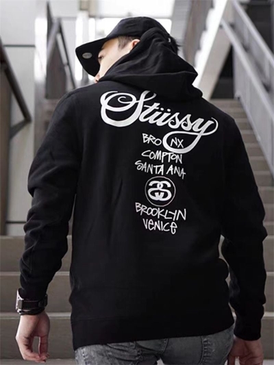 ステューシー] BASIC ZIP HOOD ジップアップ スウエットパーカー