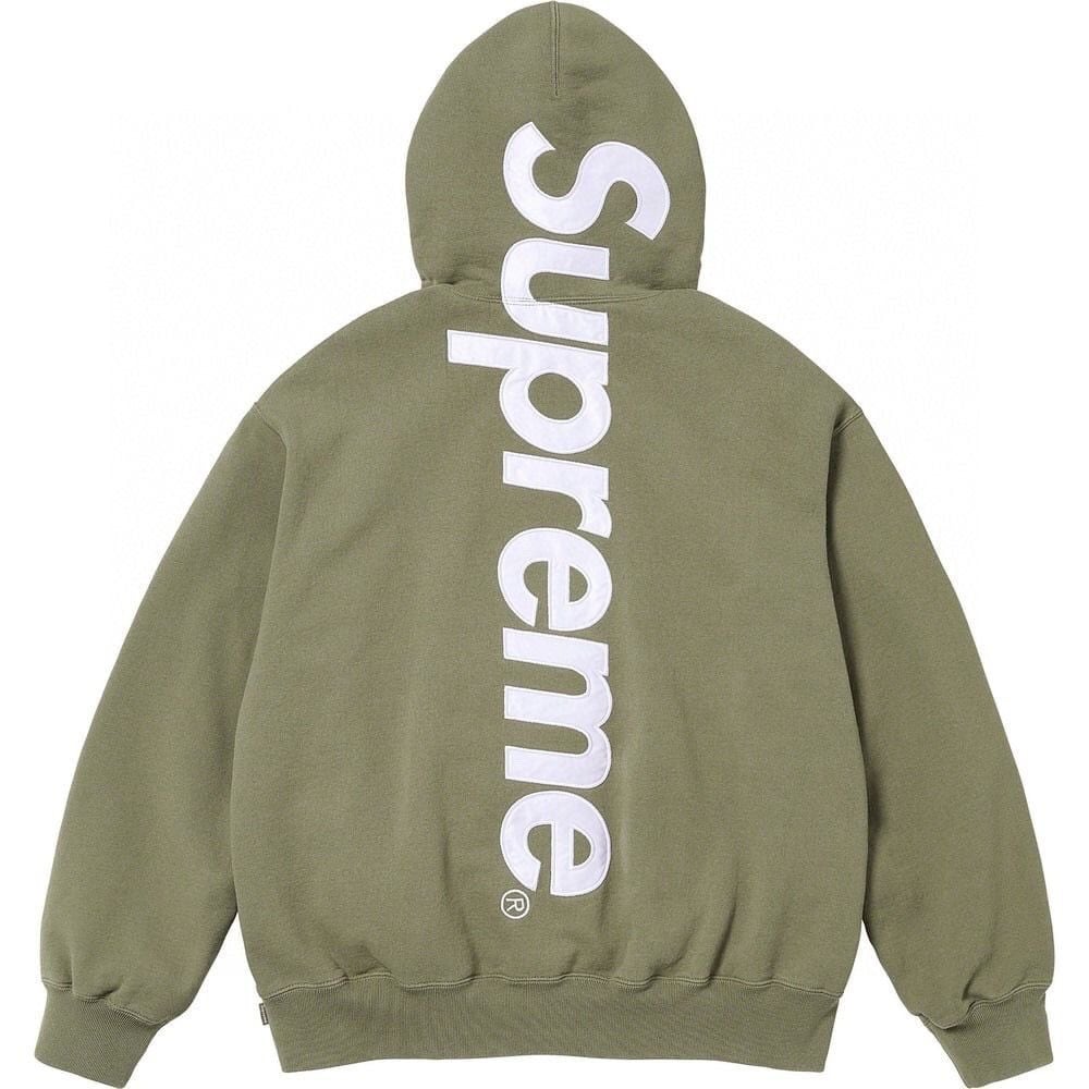 22AW Week9 Supreme Satin Applique Hooded Sweatshirt