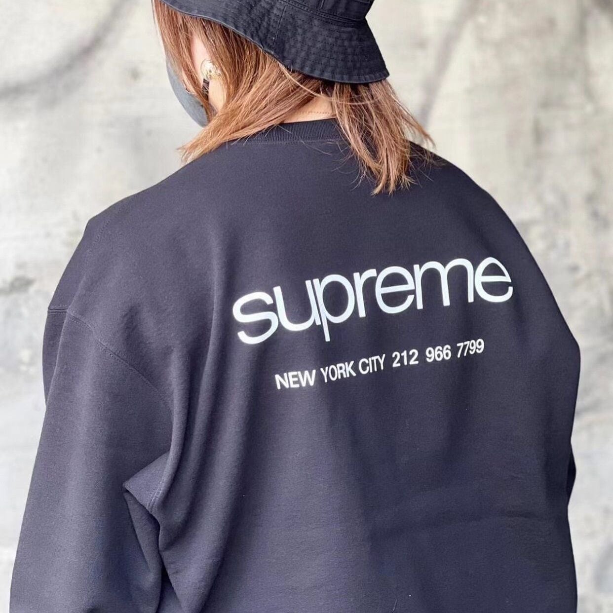 Supreme NYC Crewneck スウェット BLACK 黒トレーナー パーカー