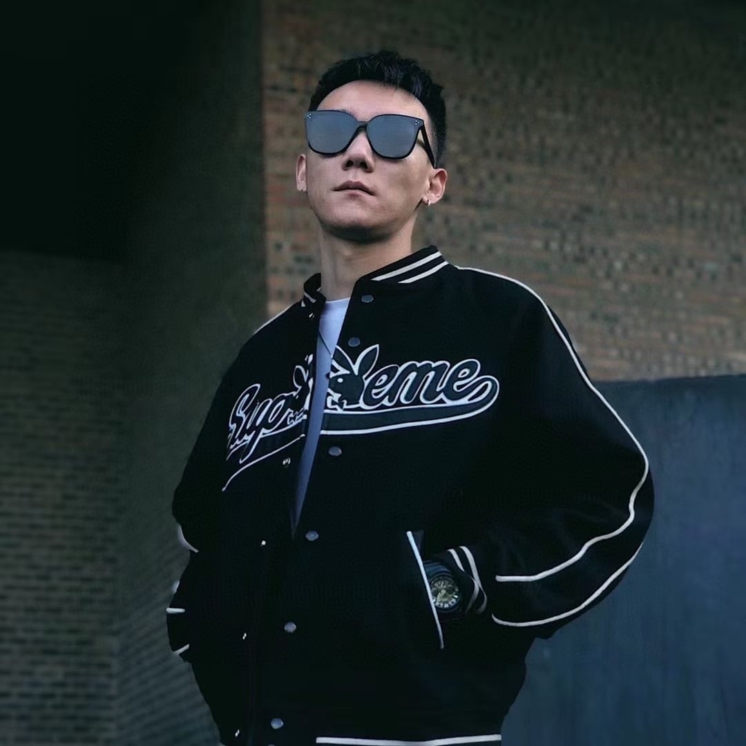 SUPREMEシュプリーム ロゴ パーカー FW17 Playboy Wool Varsity Jacket