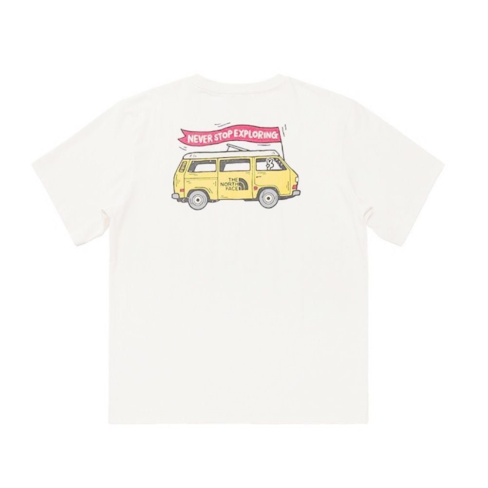 ★人気★ THE NORTH FACEキャンプバスロゴ Tシャツ ザノースフェイス）THE NORTH FACE キャンプバスロゴNEVER STOP