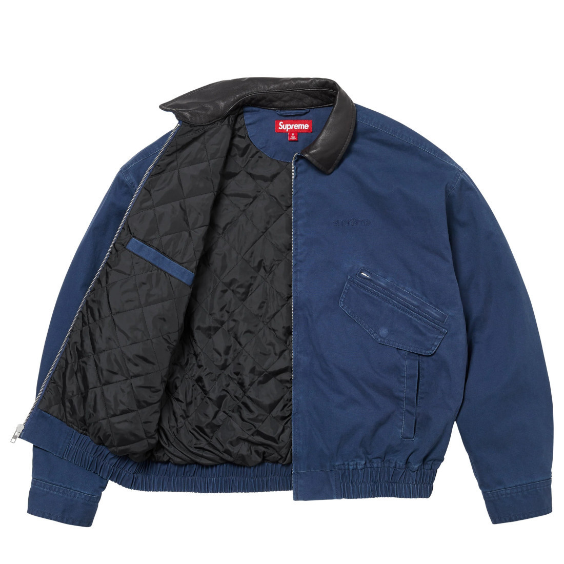 Supreme レザーカラー　ユーティリティージャケット Supreme Leather Collar Utility Jacket 23fw Week1 シュプリーム