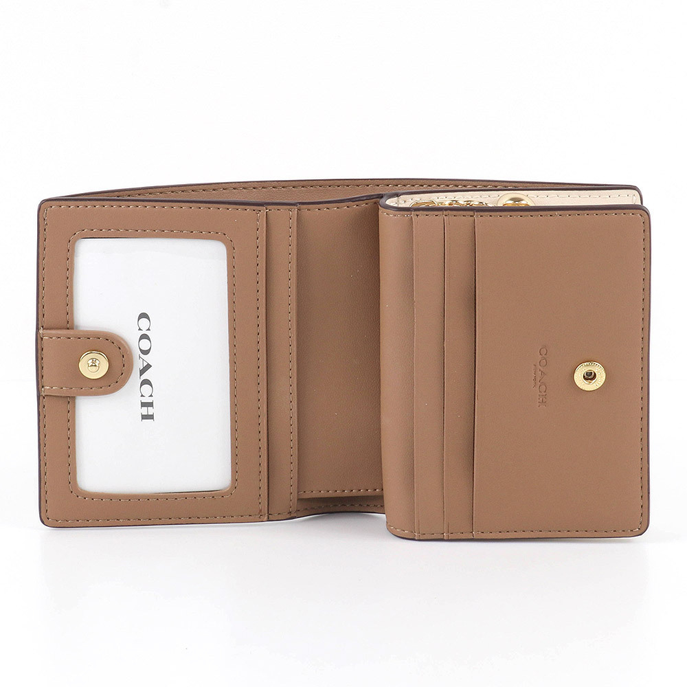 【即発】コーチ SNAP WLT SIG CNVS CW789 IMXAQ Snap Wallet In Signature Canvas WALNUT/BLACK