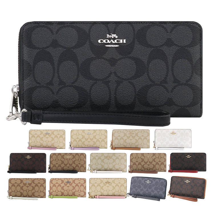 コーチ 長財布 C4452 ストラップ付 シグネチャー