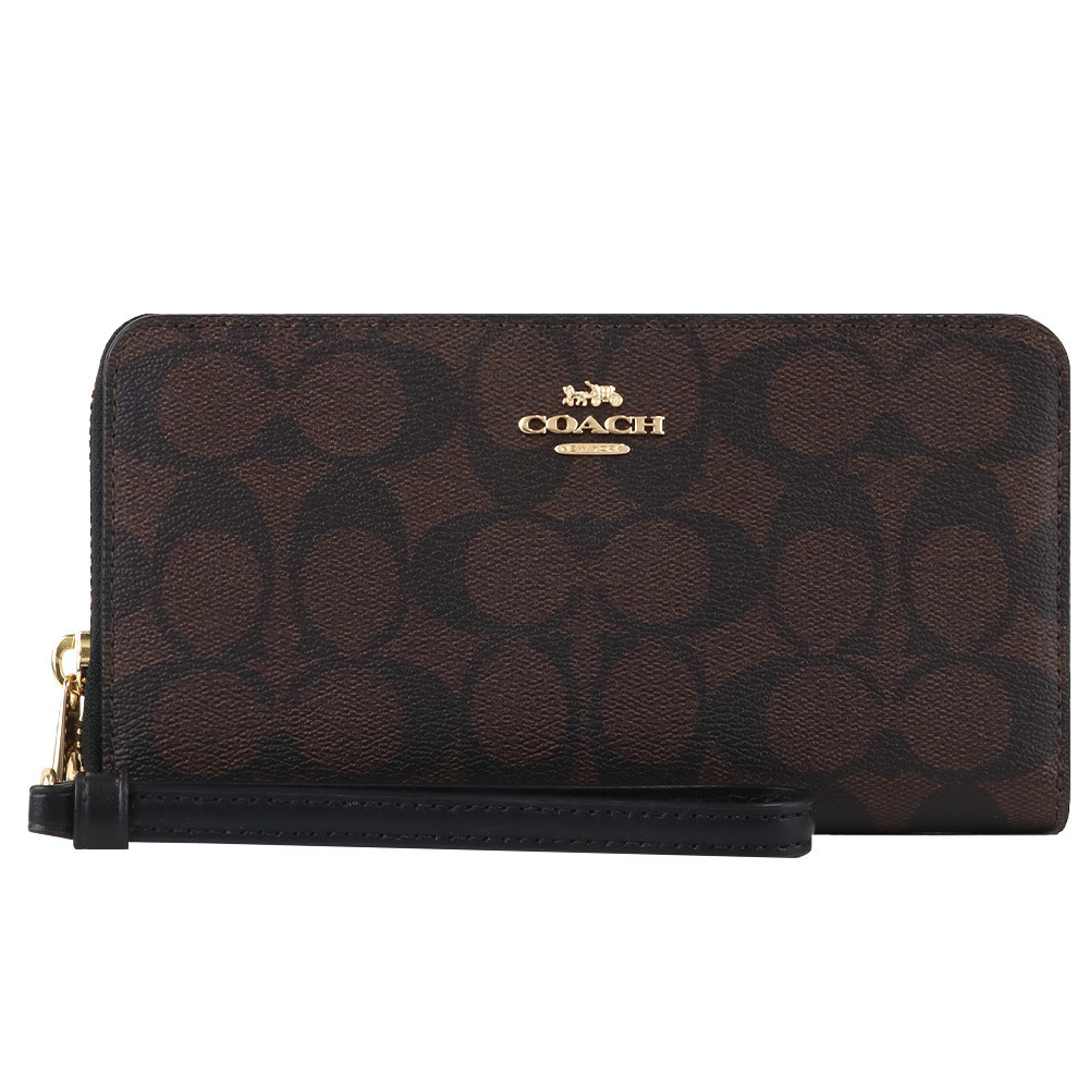 コーチ 長財布 C4452 ストラップ付 シグネチャー