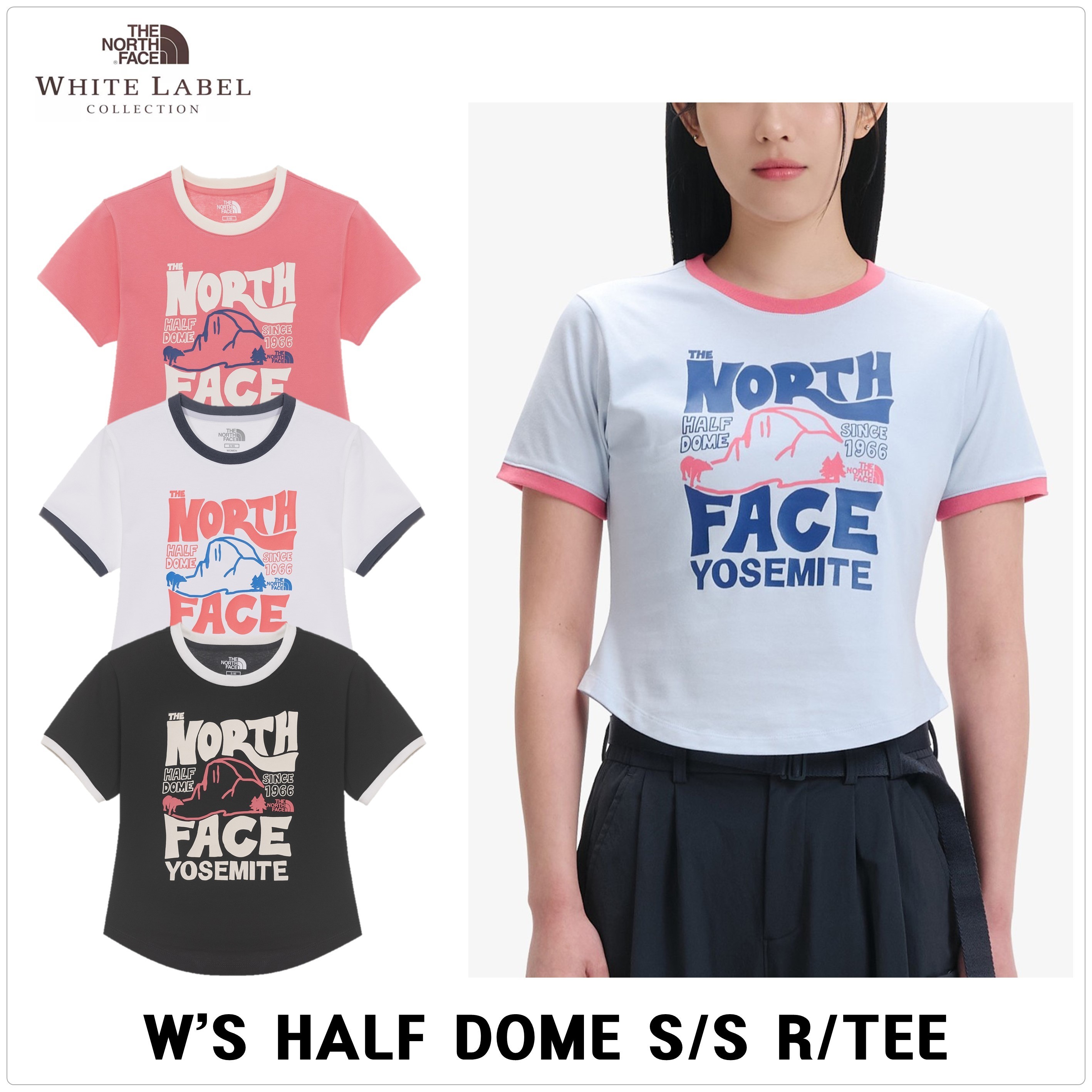 ☆25SS【ノースフェイス】W'S HALF DOME 半袖 ラウンド Tシャ.ツ ノースフェイス]W'S HALF DOME 半袖 ラウンド Tシャツ☆25SS☆
