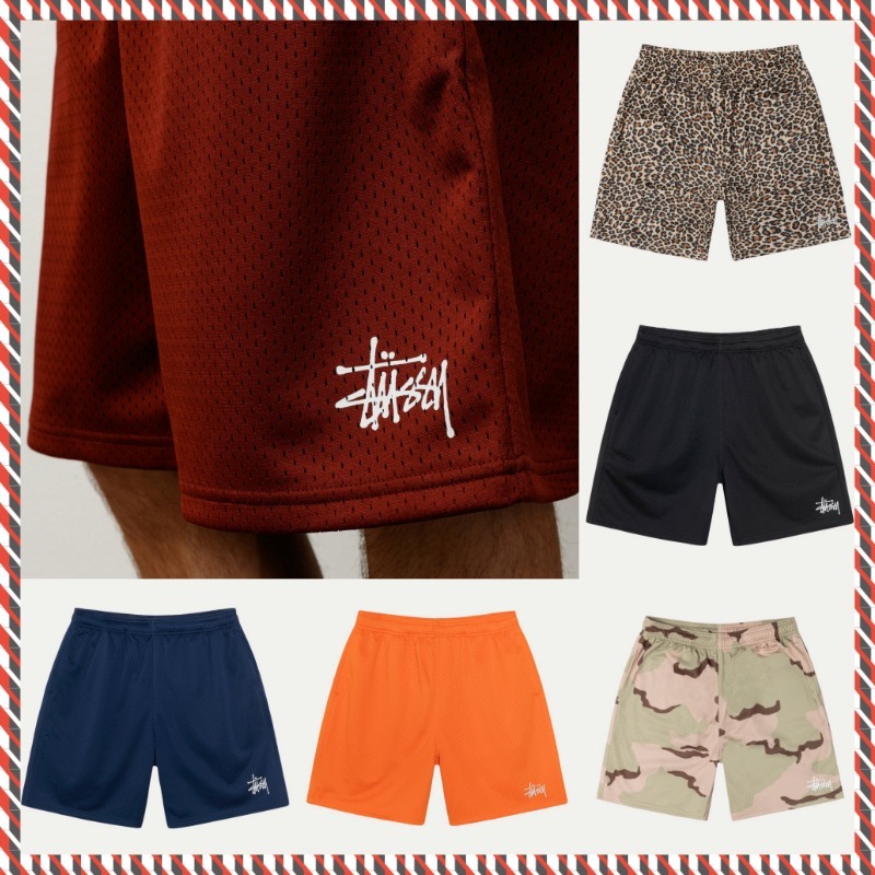 新品】stussy BASIC MESH SHORT /leopard M