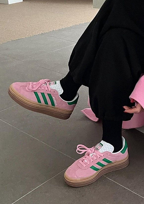 アディダス ORIGINALS W Gazelle Bold True Pink Green