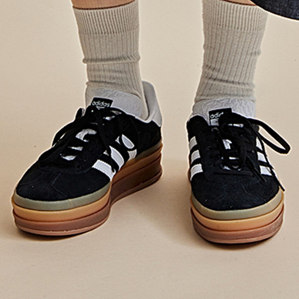 [大人気] アディダス W GAZELLE BOLD BLACK WHITE IE0876