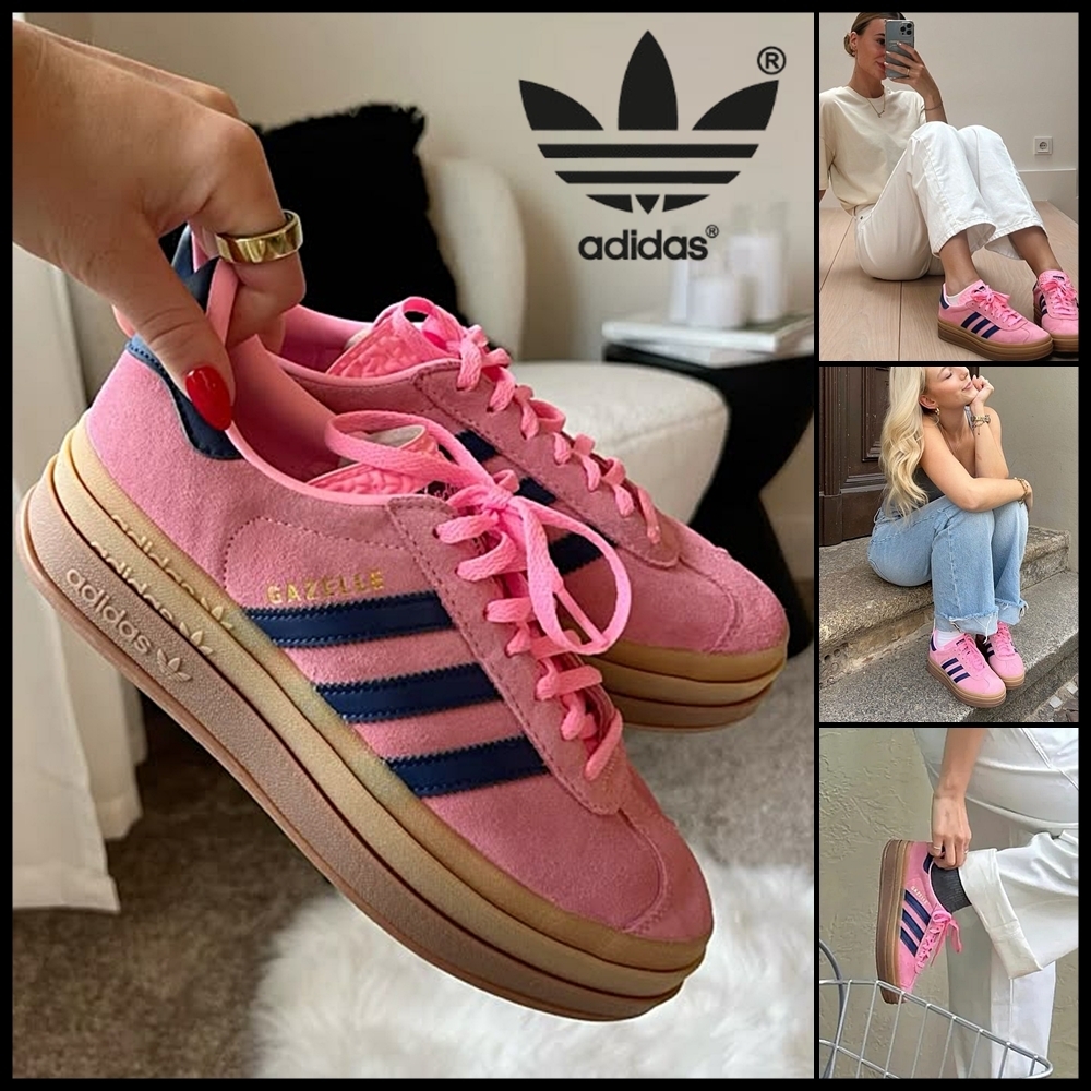 アディダス originals Gazelle Bold W Pink Navy