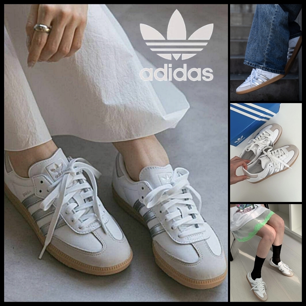 アディダス SAMBA OG Women Silver White