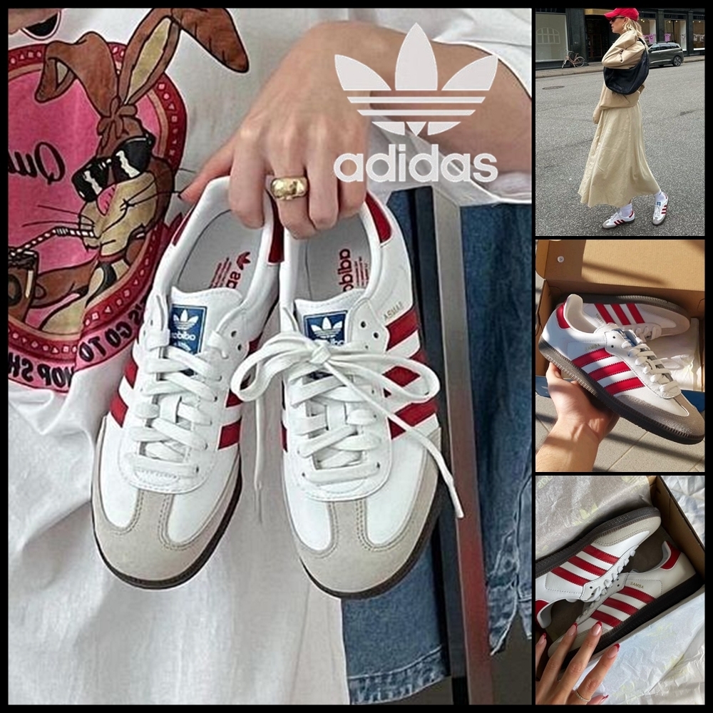 アディダス Samba OG White Better Scarlet