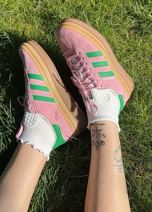 アディダス ORIGINALS W Gazelle Bold True Pink Green