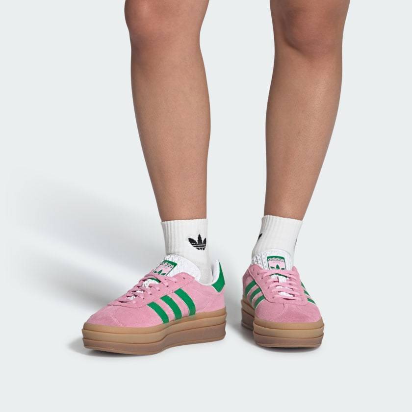 アディダス ORIGINALS W Gazelle Bold True Pink Green 