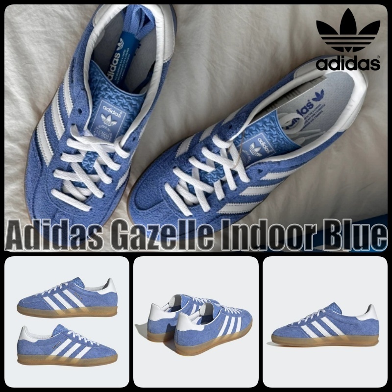アディダスレディース Adidas Gazelle Indoor Blue ガゼル インドア