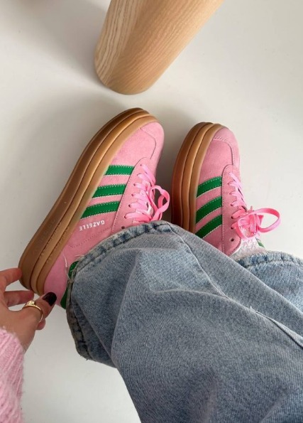 アディダス ORIGINALS W Gazelle Bold True Pink Green