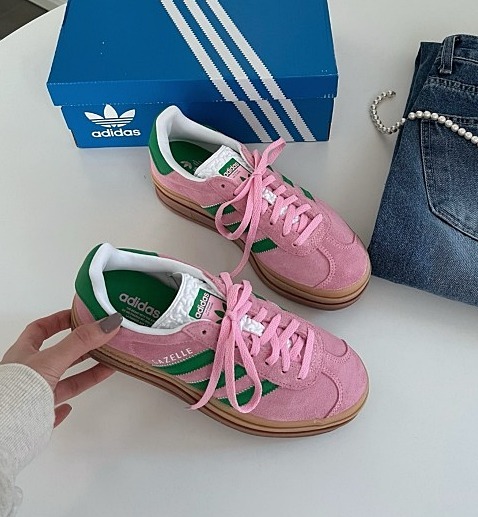 アディダス ORIGINALS W Gazelle Bold True Pink Green