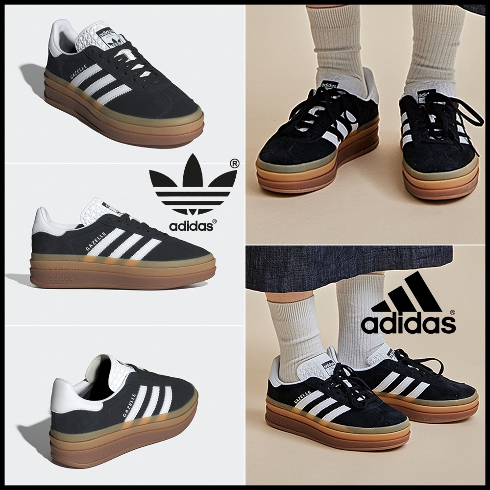 [大人気] アディダス W GAZELLE BOLD BLACK WHITE IE0876