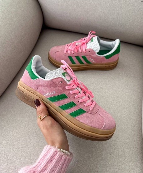 アディダス ORIGINALS W Gazelle Bold True Pink Green