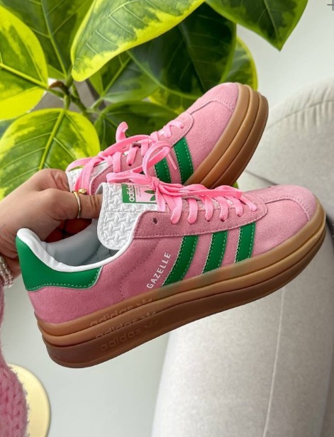 アディダス ORIGINALS W Gazelle Bold True Pink Green