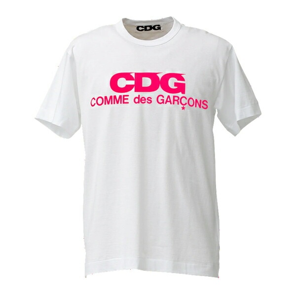 コムデギャルソン CDG  Tシャツ カットソー メンズ レディース ユニセックス ギャルソンTシャツ コム・デ・ギャルソン shirt ブランドtシャツ ブランドロゴ 半袖Tシャツ ティーシャツ ピンクロゴ ブランド おしゃれ お洒落 モード系 ストリート 半袖